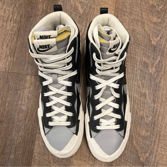 Nike Blazer Mid x sacai Black Grey White - Picture 3 of 8